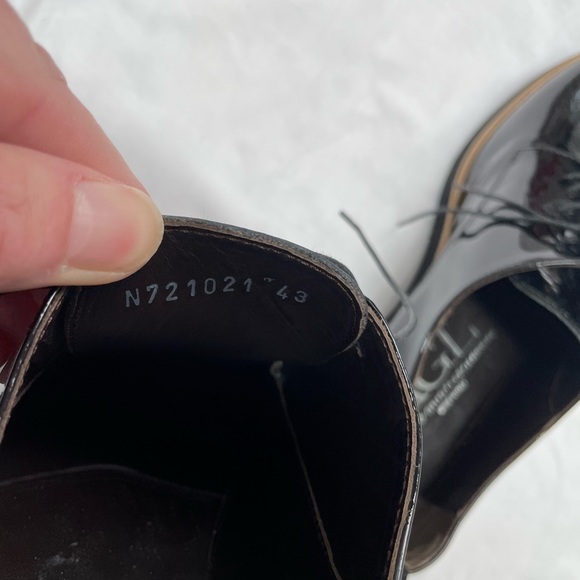 Attilio Giusti Leombruni (AGL) High-Shine Leather Oxford Derby 42 Made in Italy - Picture 6 of 9